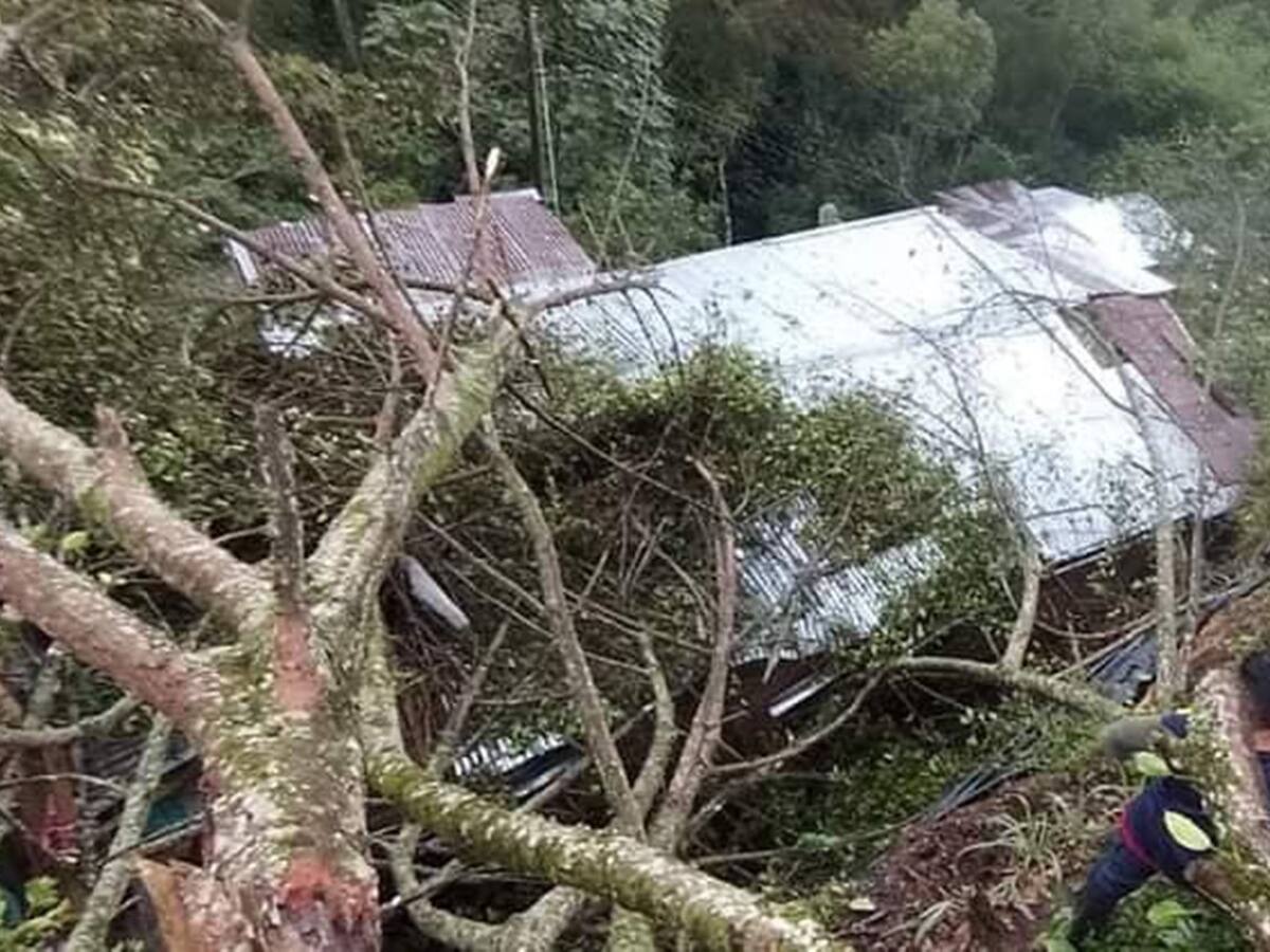 Derrumbe sepultó una vivienda en el sur del Tolima