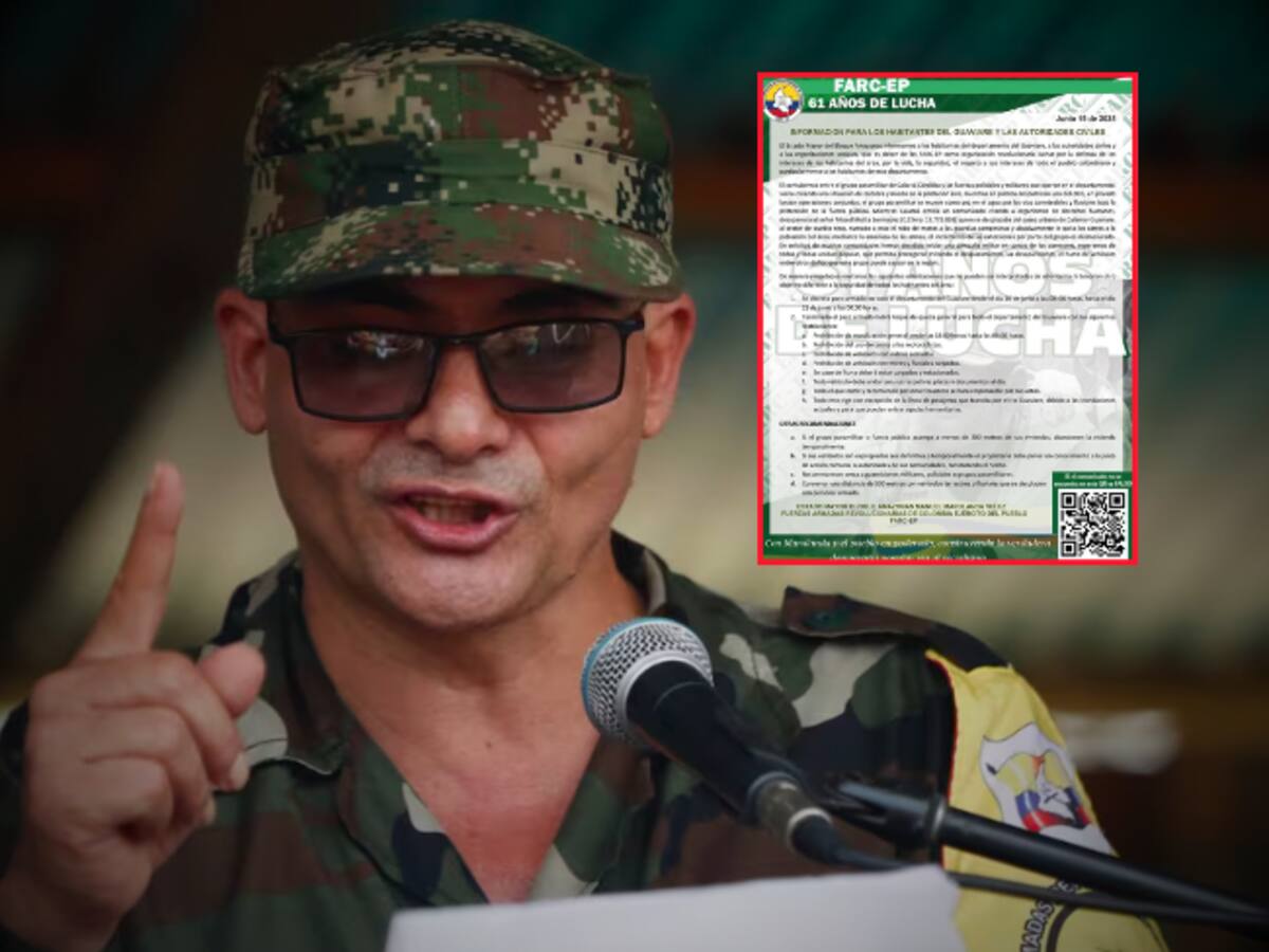 Disidencias al mando de ‘Iván Mordisco’ declaran paro armado en Guaviare del 16 al 21 de junio