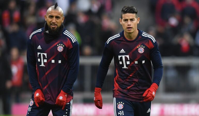 Arturo Vidal y James Rodríguez 