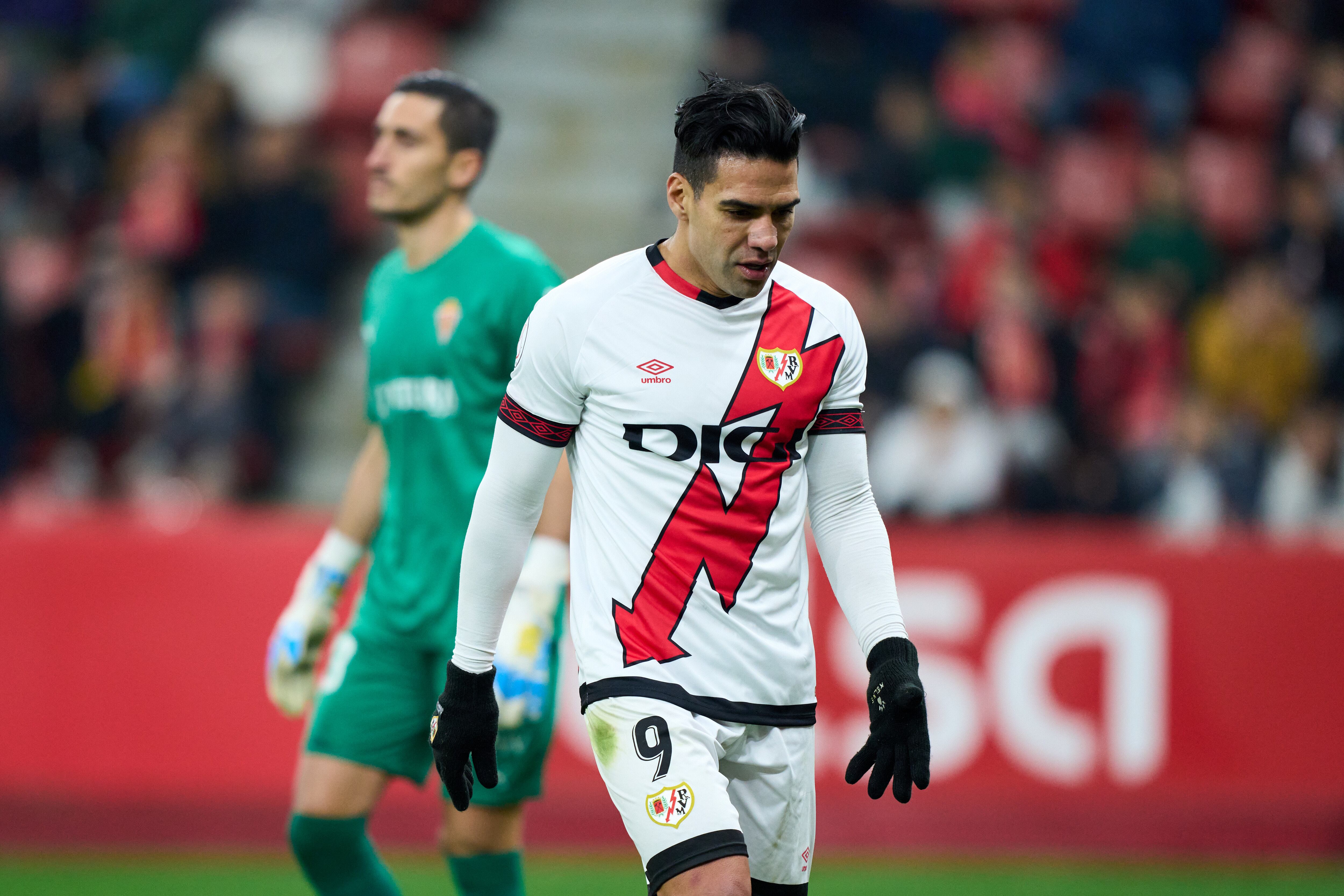 Radamel Falcao García con Rayo Vallecano en Copa del Rey. (Photo by Juan Manuel Serrano Arce/Getty Images)