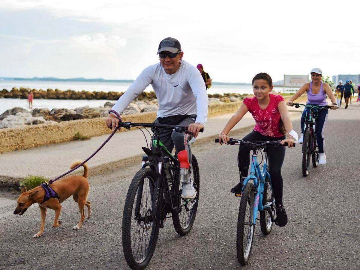 Este domingo Ciclovía Dominical de Cartagena se vestirá de azul y blanco