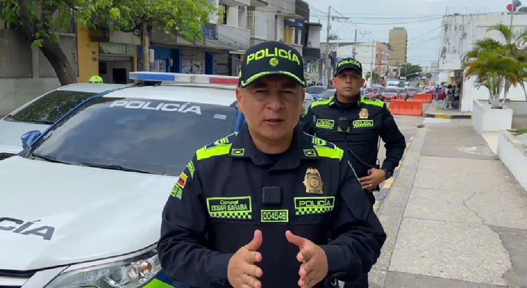 Coronel César Sanabria, subcomandante de la Policía Metropolitana de Barranquilla.
