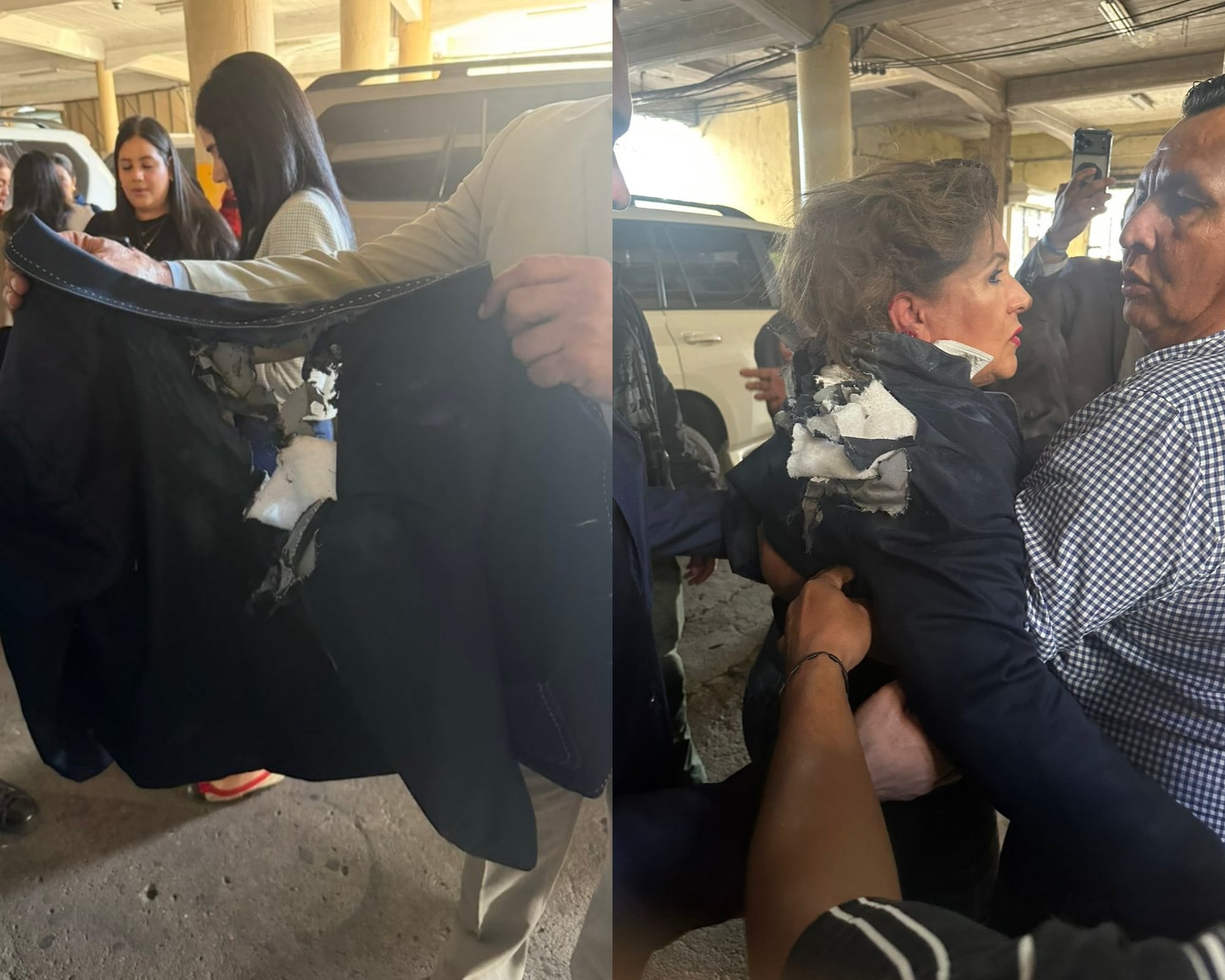 La diputada Gladys López, quien se recupera del ataque, fue impactada con un explosivo artesanal mientras estaba en el parlamento.
(Foto: Caracol Radio / Getty)