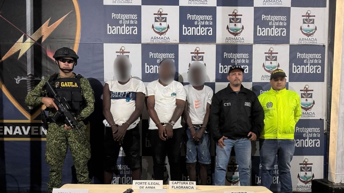 La Armada capturó a cinco presuntos extorsionistas de“Los Shottas” en Buenaventura