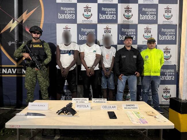 Cinco miembros de Los Shottas capturados en Buenaventura.