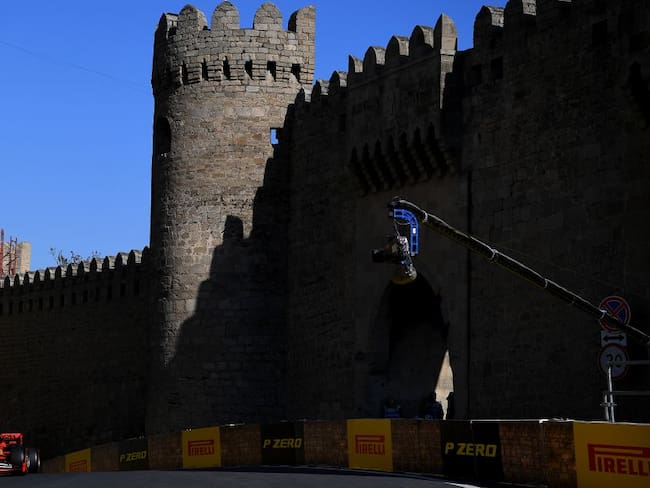GP de Azerbaiyán 2019 con Sebastian Vettel durante la carrera.