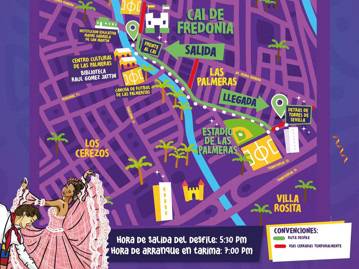 Estos son los cierres y desvíos para el Preludio de la Localidad 2 de Cartagena