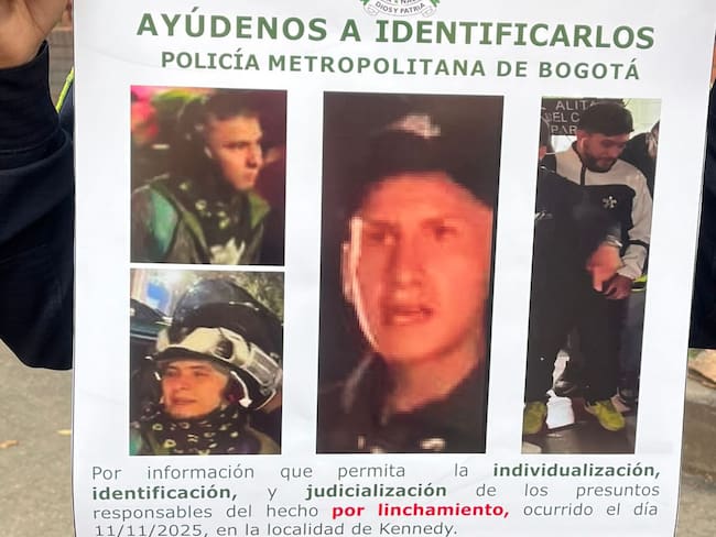 Presentan cartel de más buscados por linchamiento de conductor en Kennedy. Foto: Suministrada.