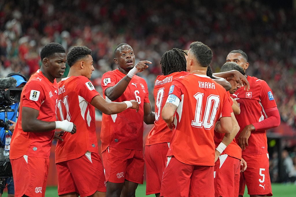 Jugadores de Suiza tras el triunfo ante Argelia / Getty Images