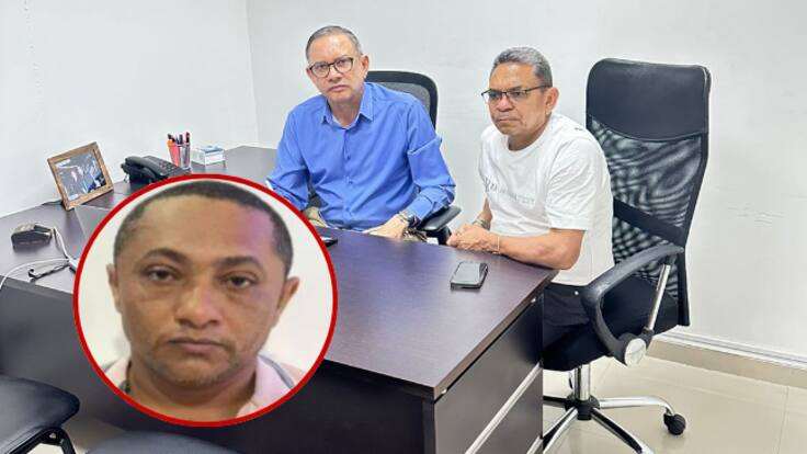Luis Manuel Díaz y su abogado Alait Freja por el caso del secuestro en La Guajira