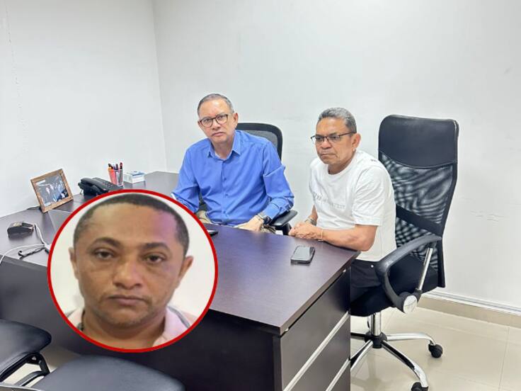 Luis Manuel Díaz y su abogado Alait Freja por el caso del secuestro en La Guajira