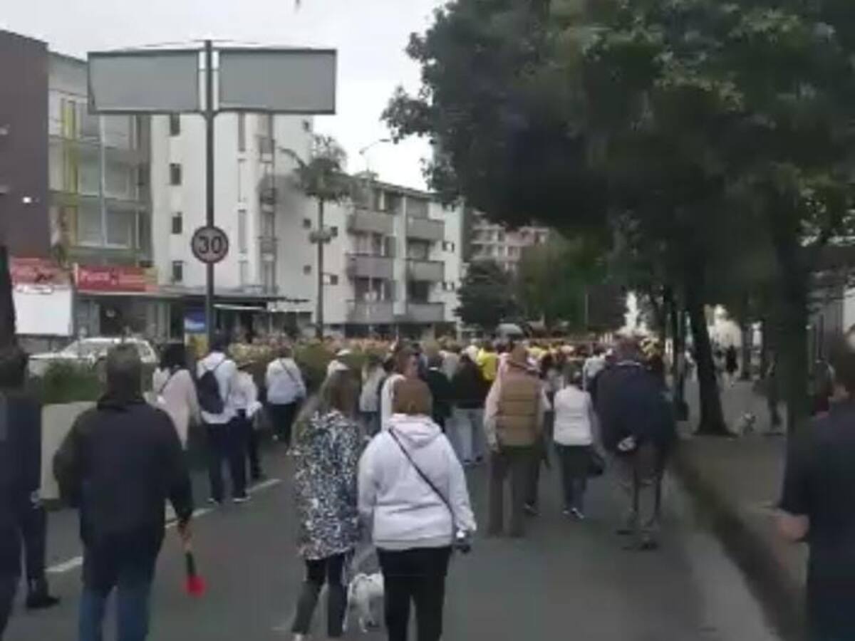Manifestación hoy en Manizales en contra del gobierno Petro