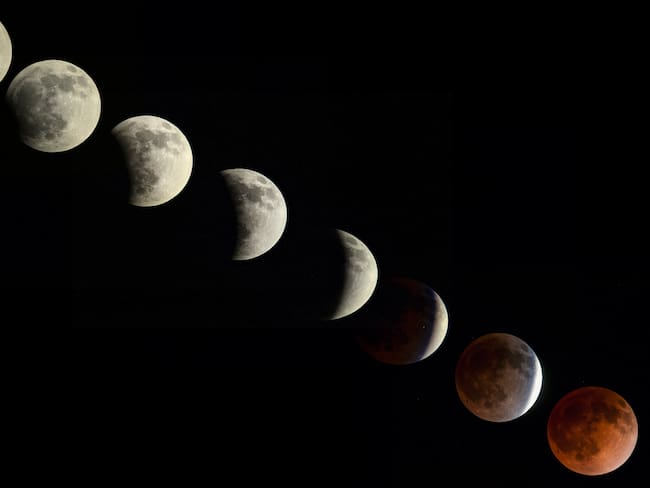 Eclipse lunar mayo de 2023. Foto: Getty Images.