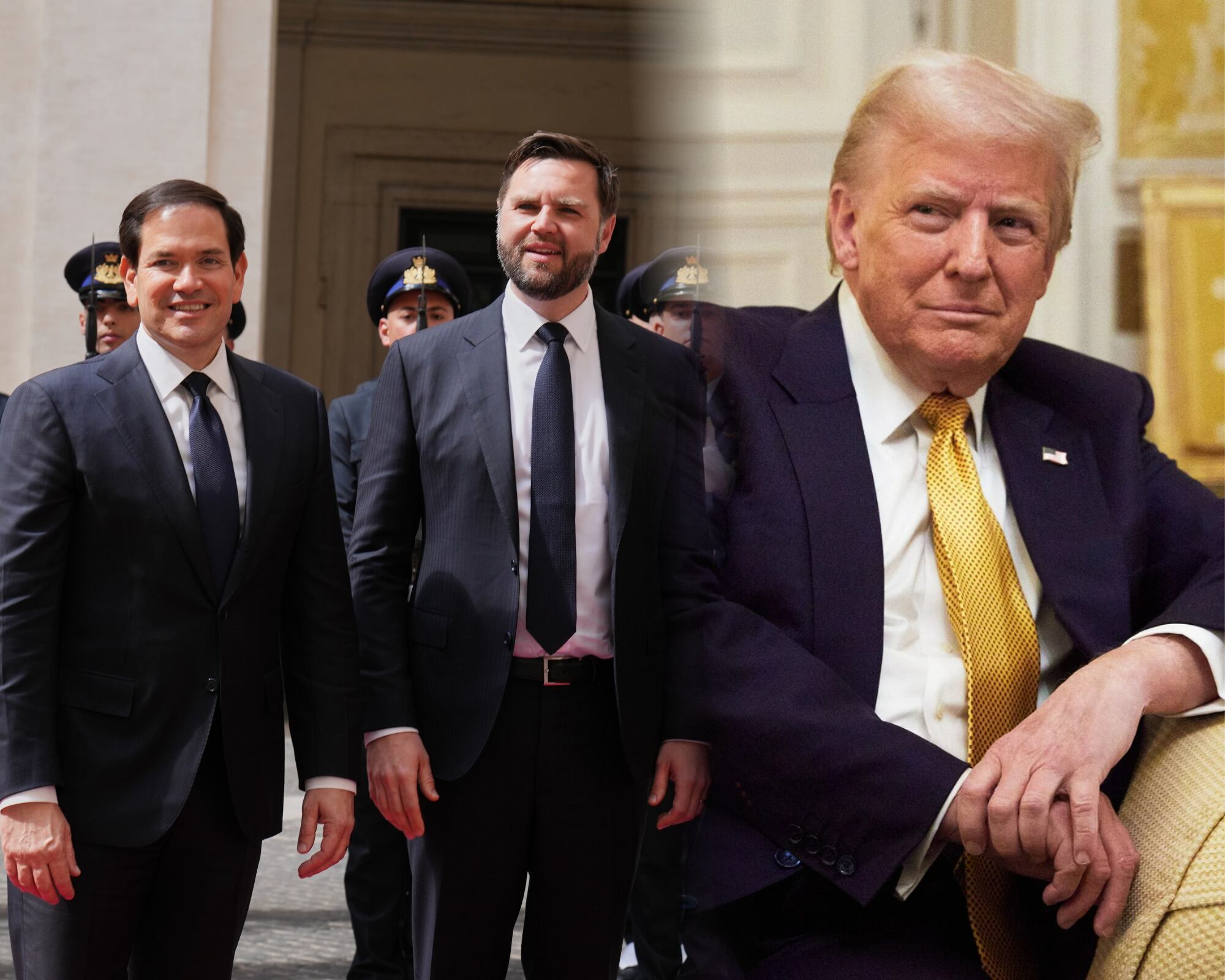 El presidente Donald Trump no descartó la posibilidad de un tercer mandato, sin embargo, afirmó que una fórmula entre Rubio y Vance “sería imparable”.
(Foto:    Caracol Radio / Getty)