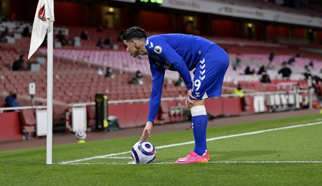 James Rodríguez ha disputado 22 partidos con Everton en la presente temporada.