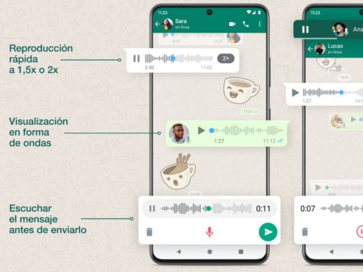 WhatsApp: Reproducción fuera del chat y más novedades de las notas de voz