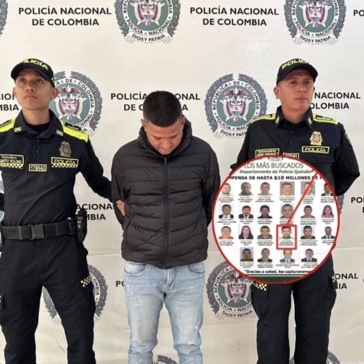 Cayó uno de los delincuentes del cartel de los más buscados del Quindío