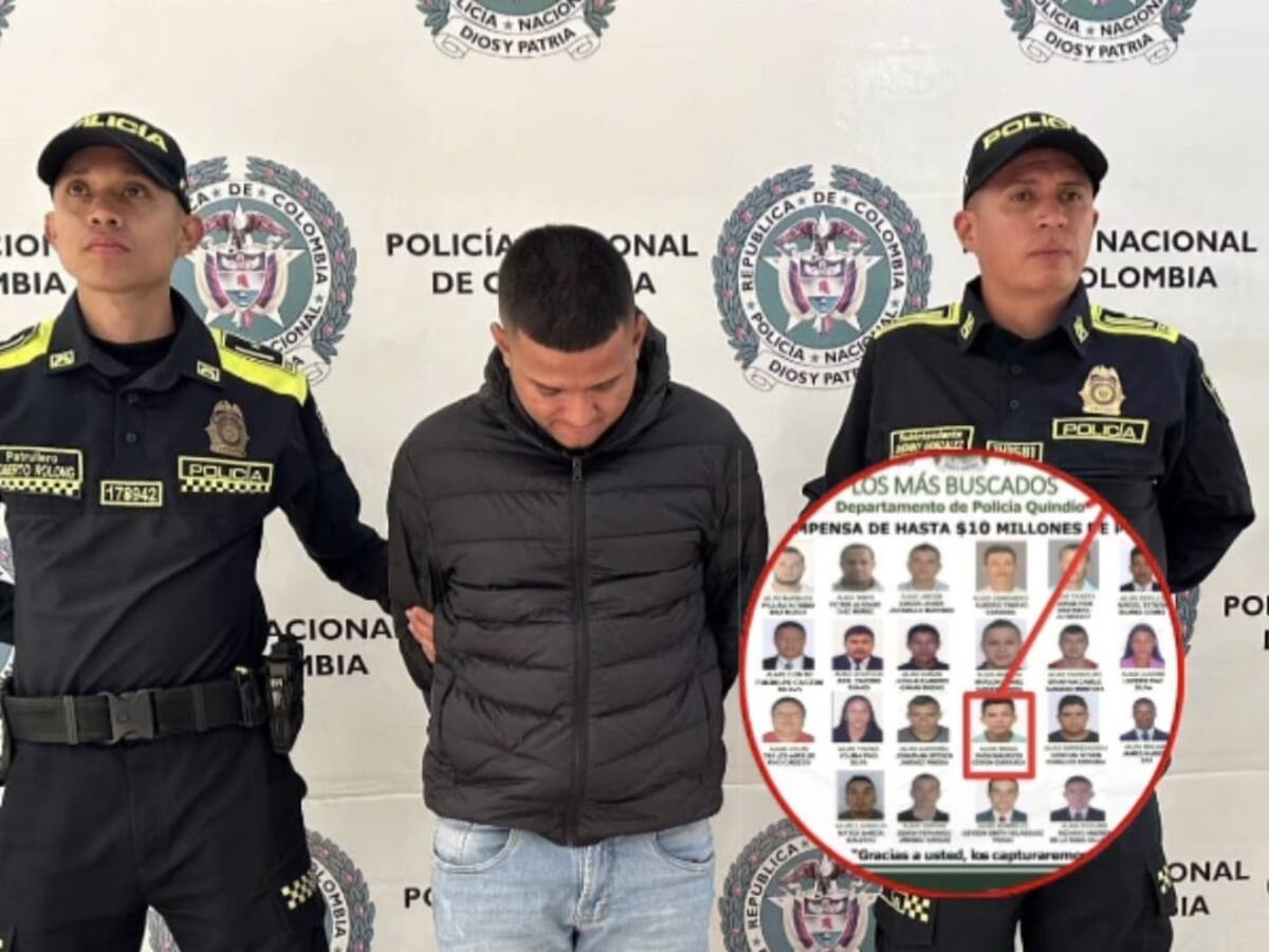 Cayó uno de los delincuentes del cartel de los más buscados del Quindío