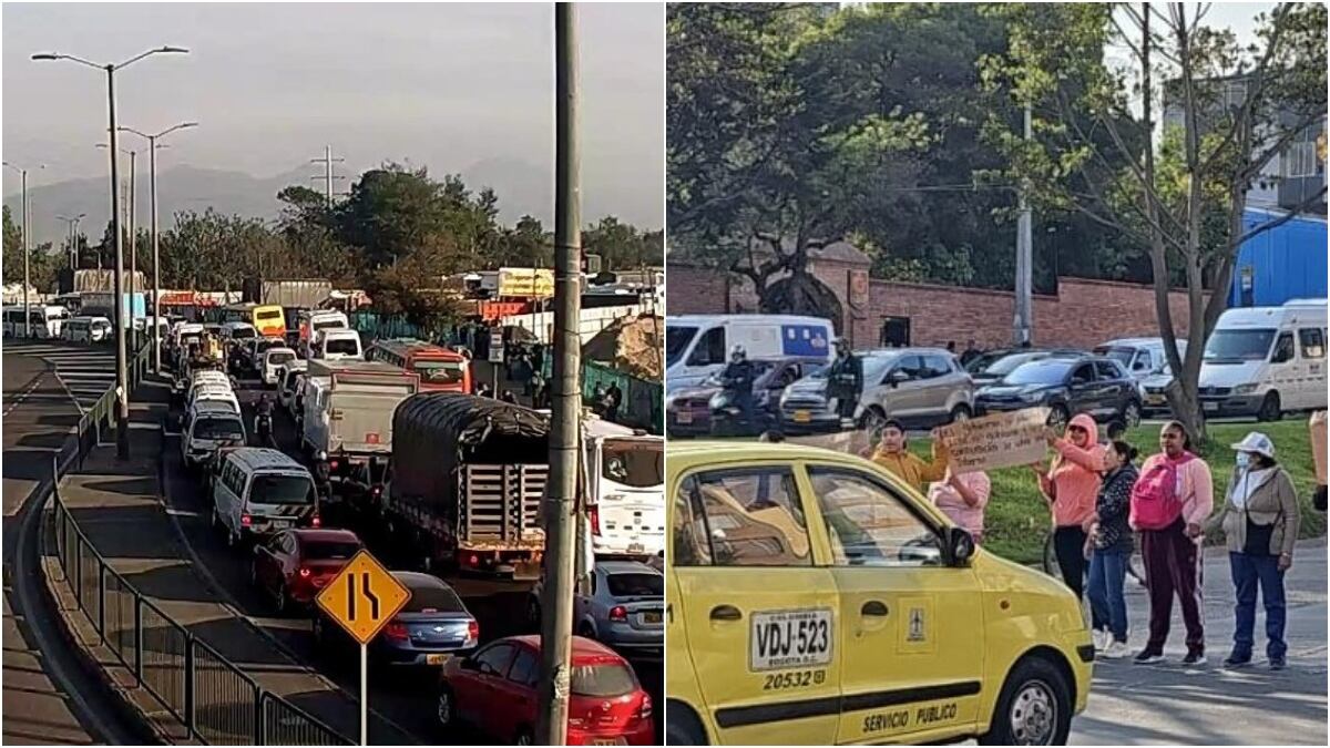 Trancón séptima con calle 175 y calle 80 en Bogotá. Imagen tomada de la cuenta de Bogotá Tránsito.