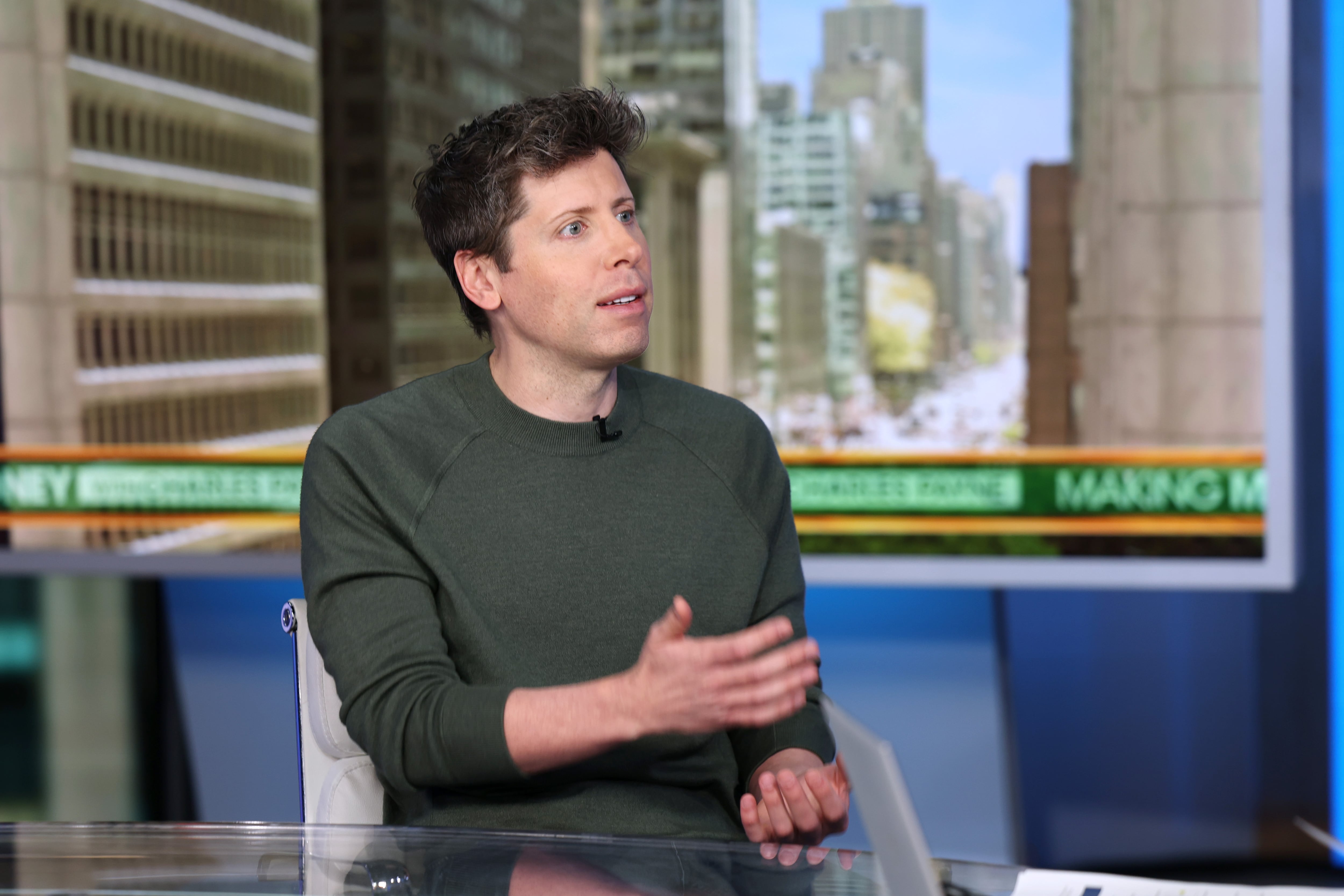 NEW YORK, NEW YORK - DECEMBER 04: OpenAI CEO Sam Altman visits "Making Money With Charles Payne" at Fox Business Network Studios on December 04, 2024 in New York City. (Photo by Mike Coppola/Getty Images)