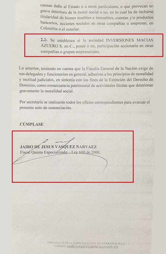 Compulsa de copias de la Fiscalía