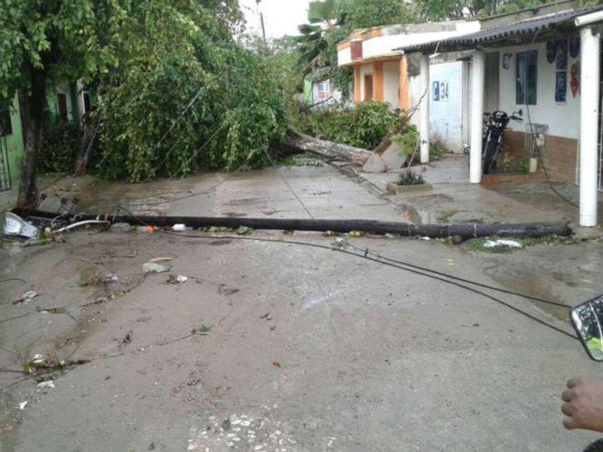Casas destechadas en Repelón por fuerte vendaval