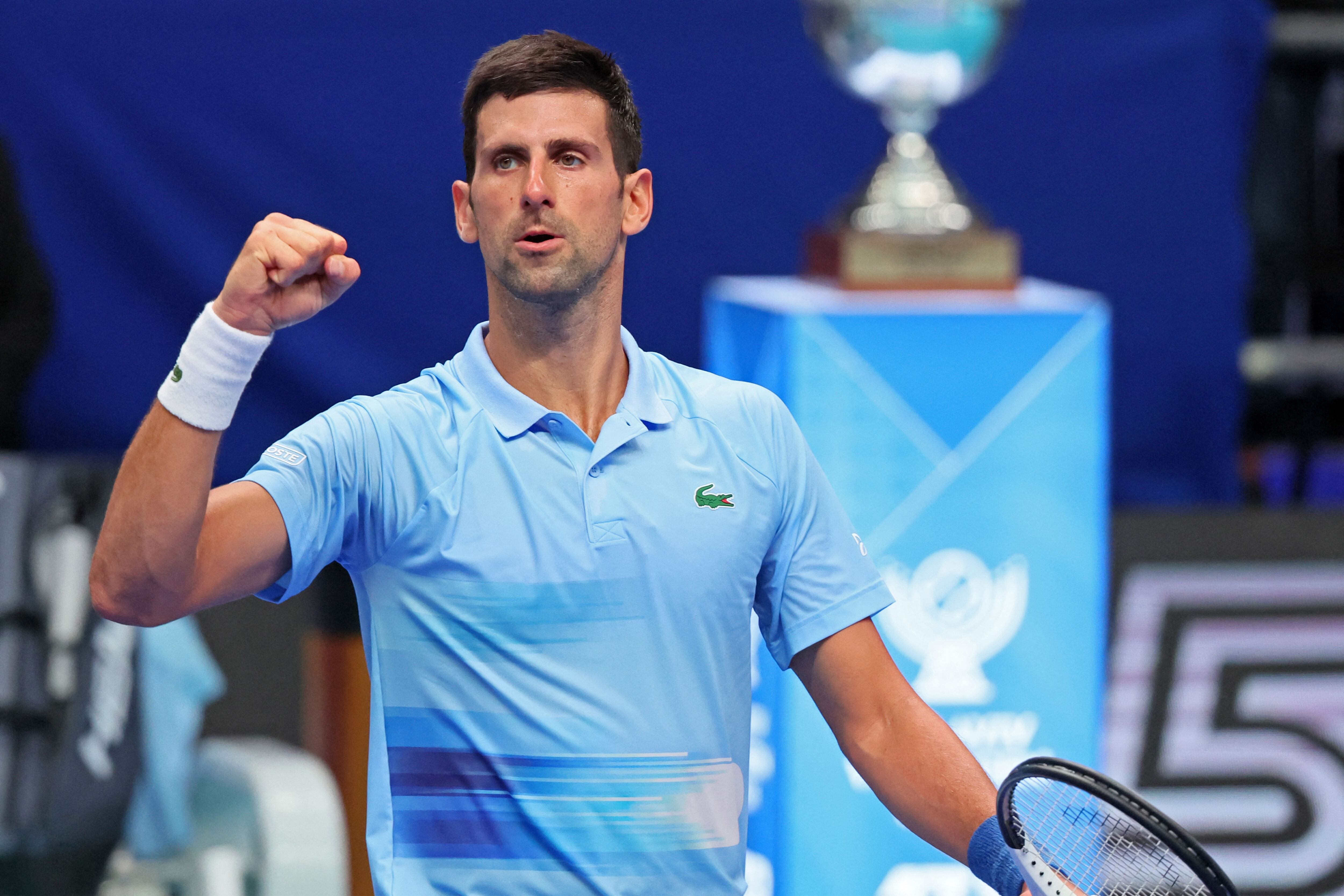 Novak Djokovic clasificó a la final del Abierto de Tel Aviv.