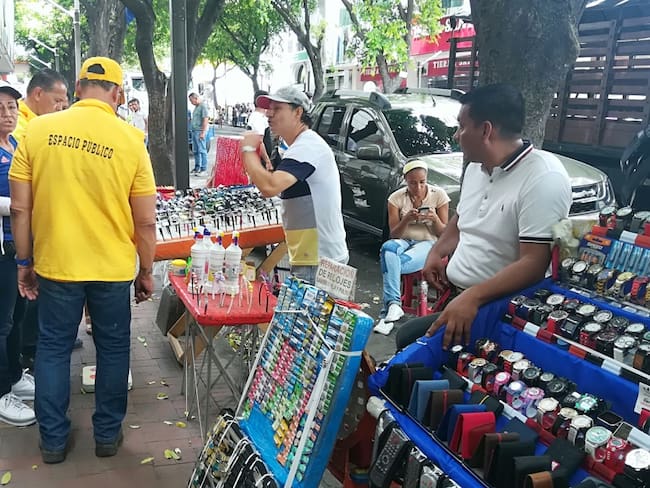 Ambulantes en el centro de Cúcuta