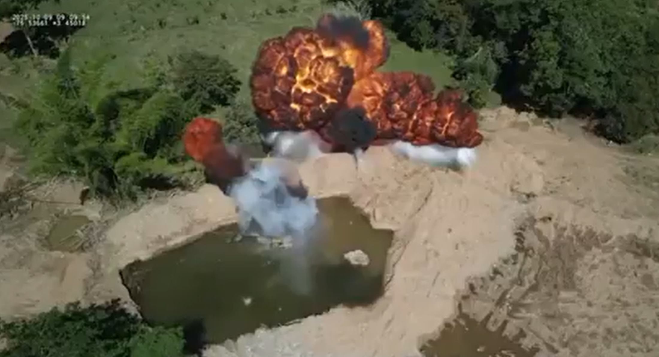 Destrucción de maquinaría en Ataco, Tolima