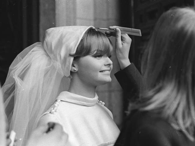 January 01, 1965, Madrid, Spain. The actress and singer Rocio Durcal, filming "Acompaname". (Photo by Gianni Ferrari/Cover/Getty Images)