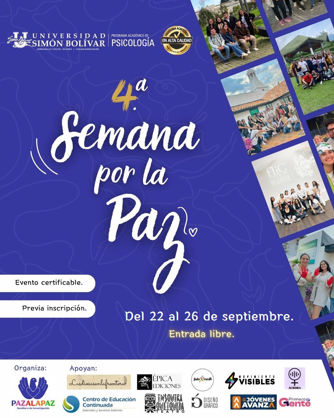 Semana por la paz Unisimón. / Foto: Universidad Simón Bolívar.