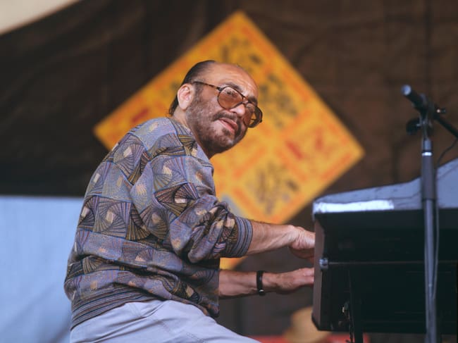 UNITED STATES, NEW ORLEANS JAZZ FESTIVAL: Eddie Palmieri performing on stage (Photo by David Redfern/Redferns)