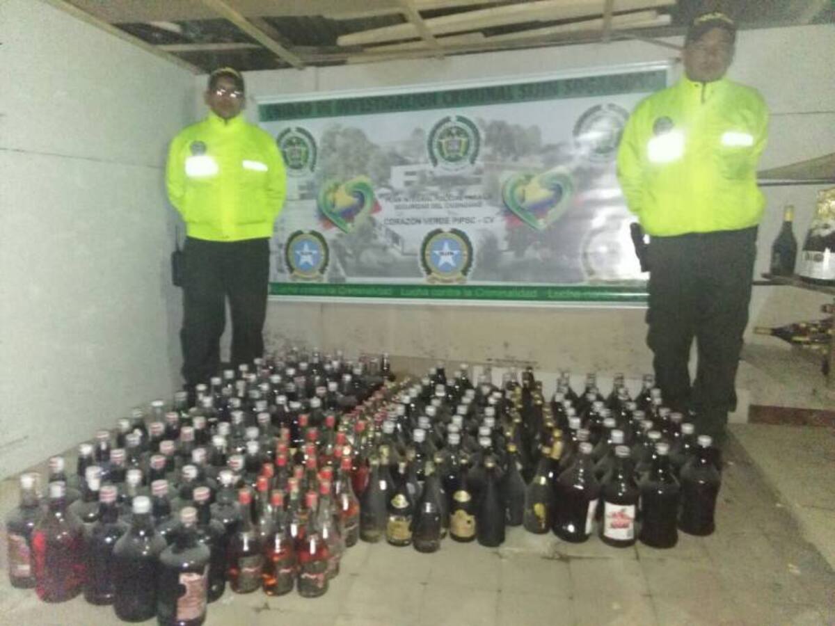 Incautaron más de 240 botellas de licor adulterado en Sogamoso, Boyacá