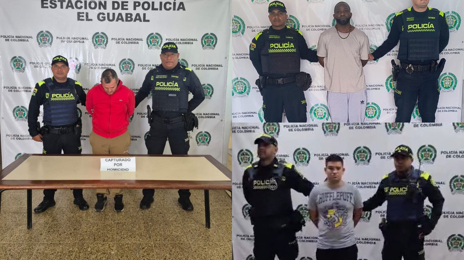 Tres capturados y dos homicidios esclarecidos en operativos realizados en Santa Elena, Comuna 10 y Nápoles.