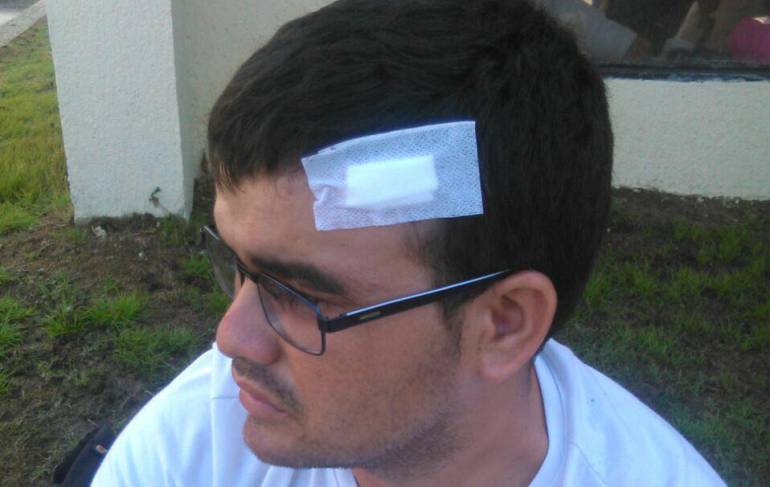 José Carreño, operario agredido durante atraco.