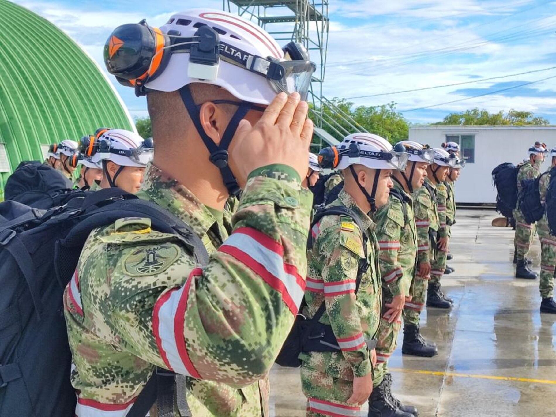 Fuerzas Militares en alistamiento por tormenta tropical Julia. Cortesía: FF.MM.