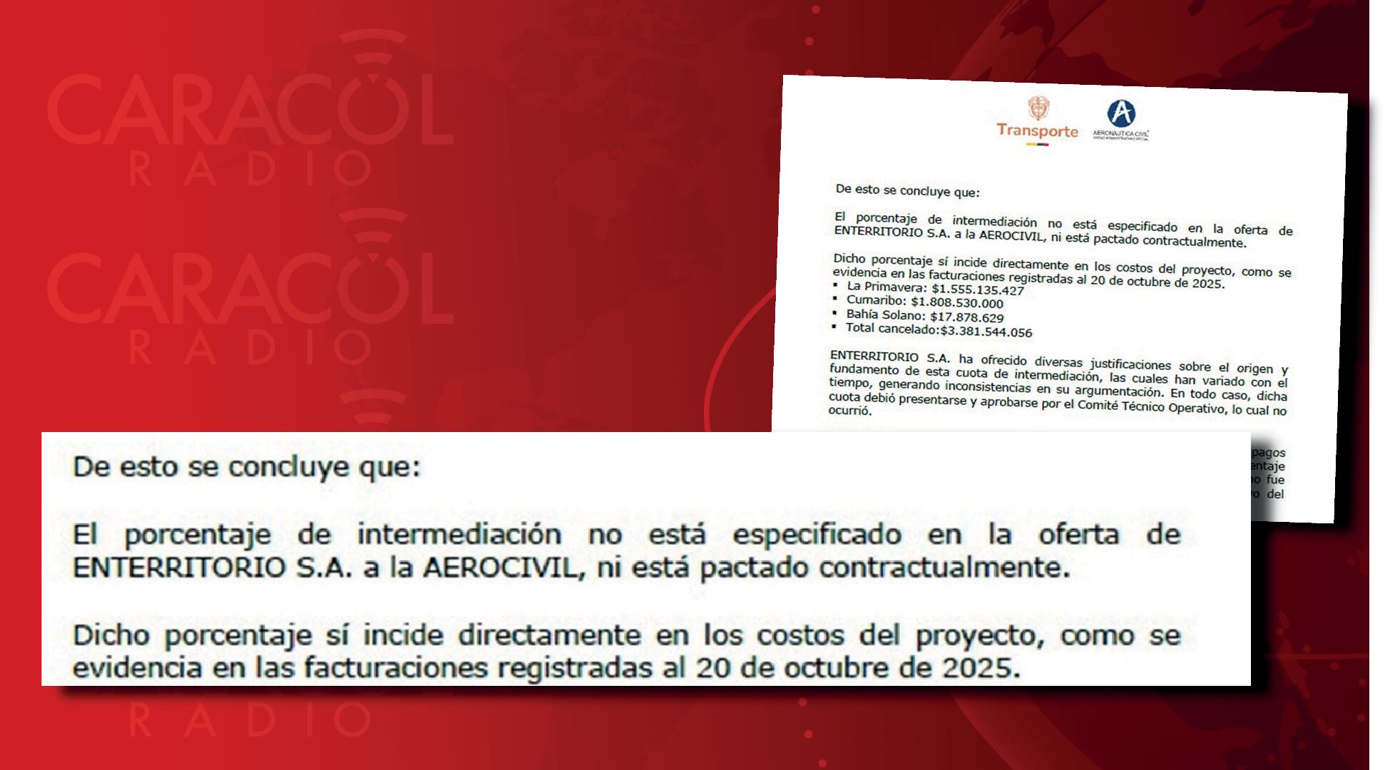 Acta de la Aerocivil donde consta que la cuota del 4.9% no está pactada en el contrato.