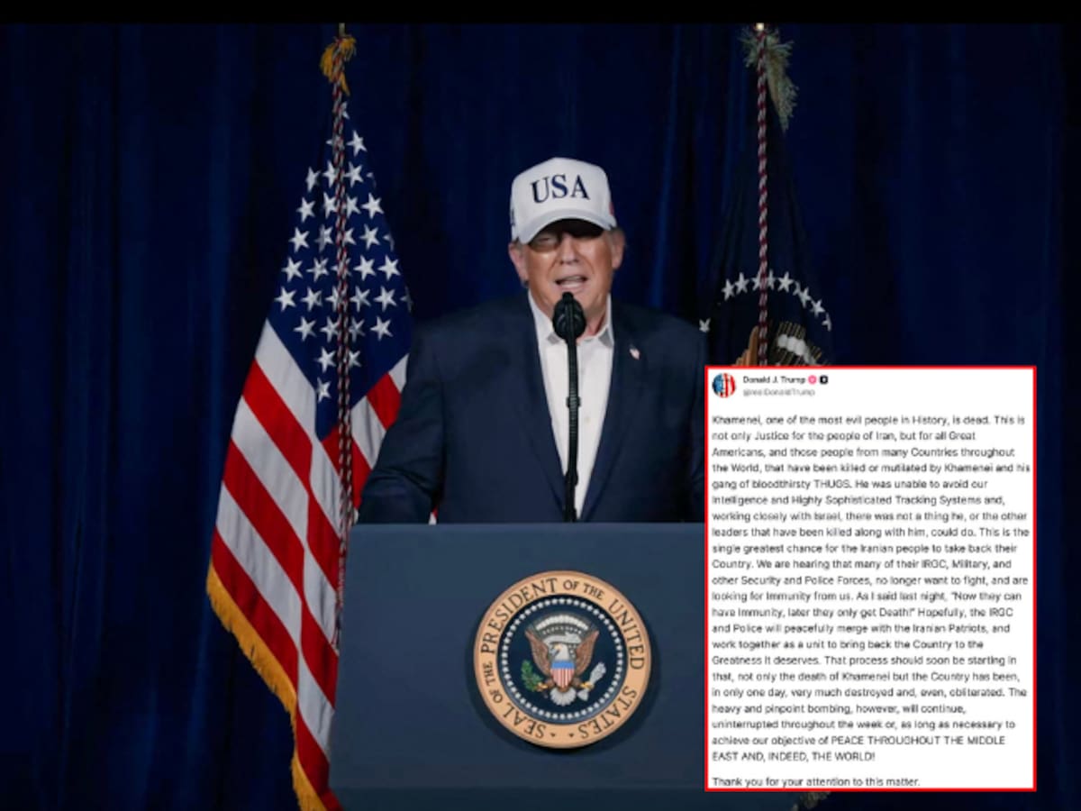 Donald Trump confirmó la muerte de Jamenei y aseguró que los bombardeos en Irán continuarán
