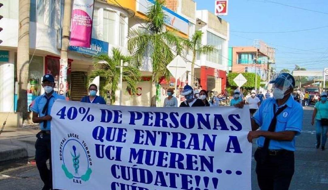 Manifestación del personal de la salud en Turbaco