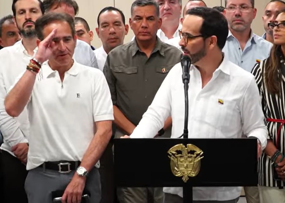 De la Espriella designa al presidente de Ecopetrol como ‘padrino’ de Santa Marta. Foto: Captura de video presidencia