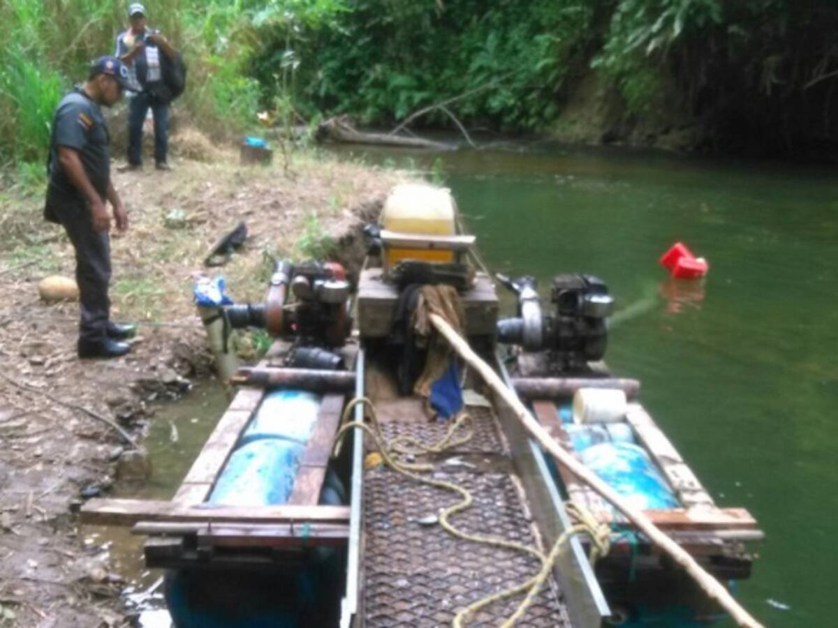 Operativo contra minería ilegal en el norte del Tolima