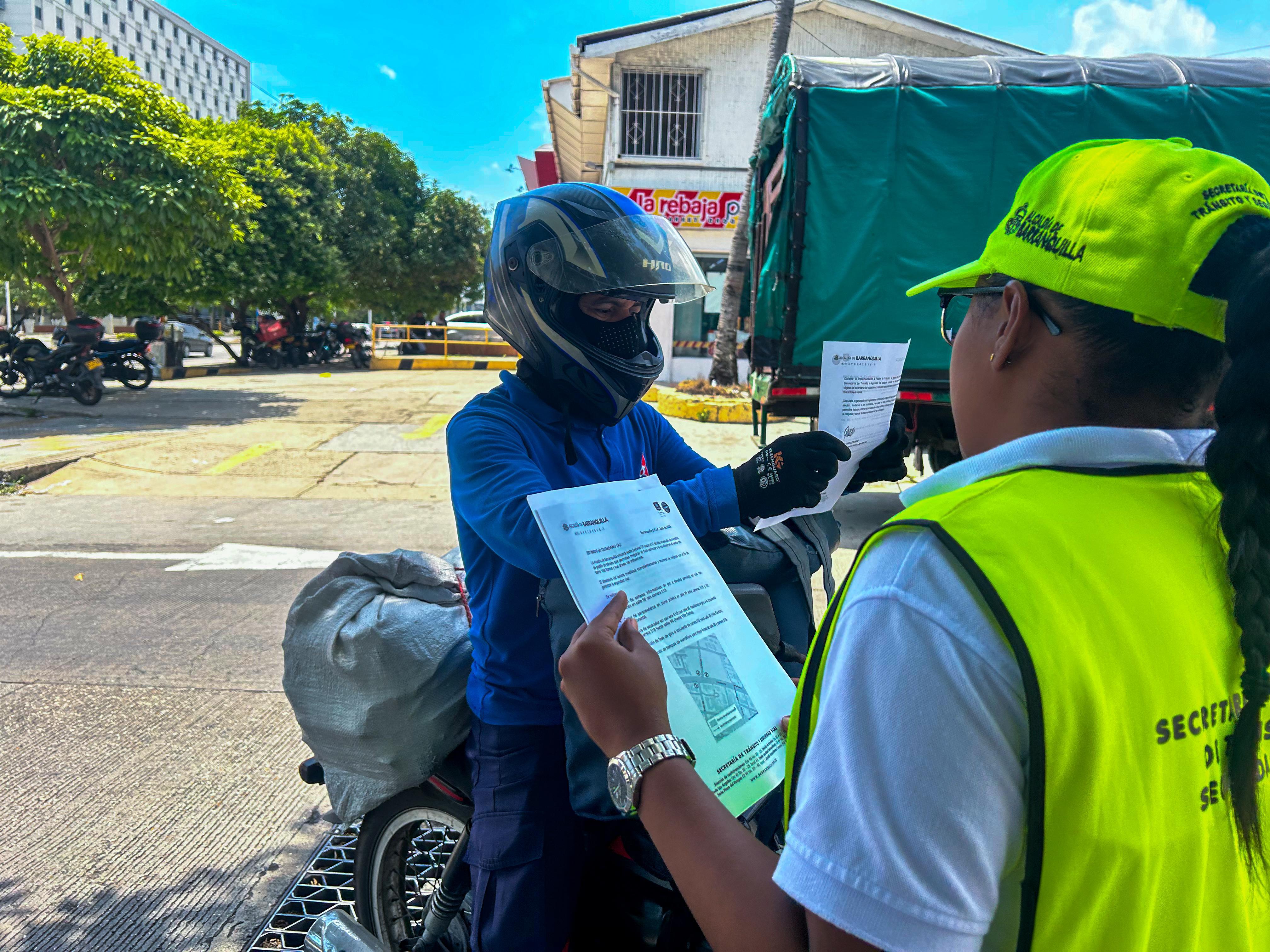 Laboratorio vial en Villa Santos. Foto: Alcaldía de Barranquilla.