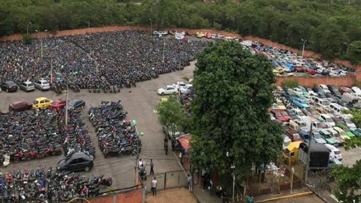 Se robaron nueve motocicletas de Tránsito Bucaramanga