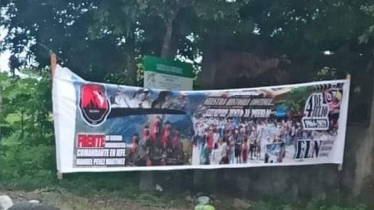 Instalan vallas y pancartas alusivas al ELN en Norte de Santander