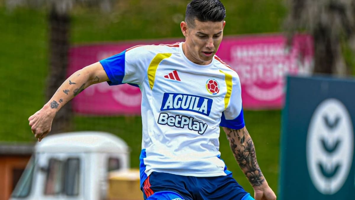 James ya entrena con la Selección Colombia: el capitán comenzó trabajos bajo las órdenes de Lorenzo