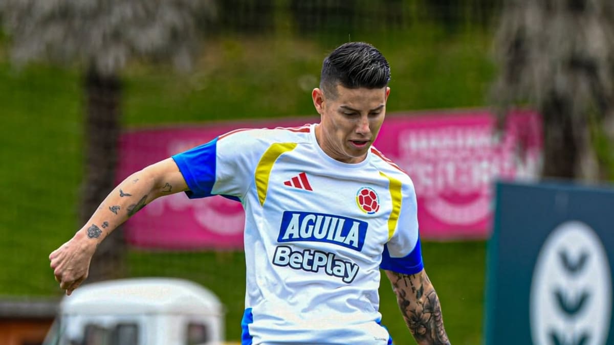 James ya entrena con la Selección Colombia: el capitán comenzó trabajos bajo las órdenes de Lorenzo