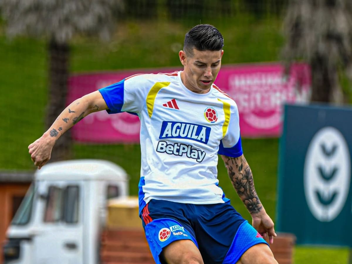 James ya entrena con la Selección Colombia: el capitán comenzó trabajos bajo las órdenes de Lorenzo