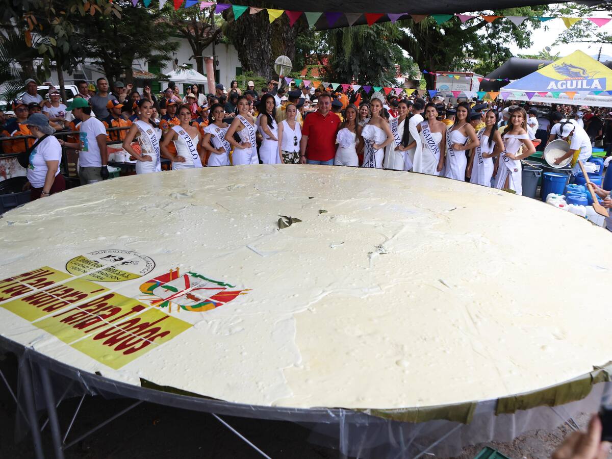 En el municipio de Yaguará se elaboró el “Quesillo más grande del mundo”