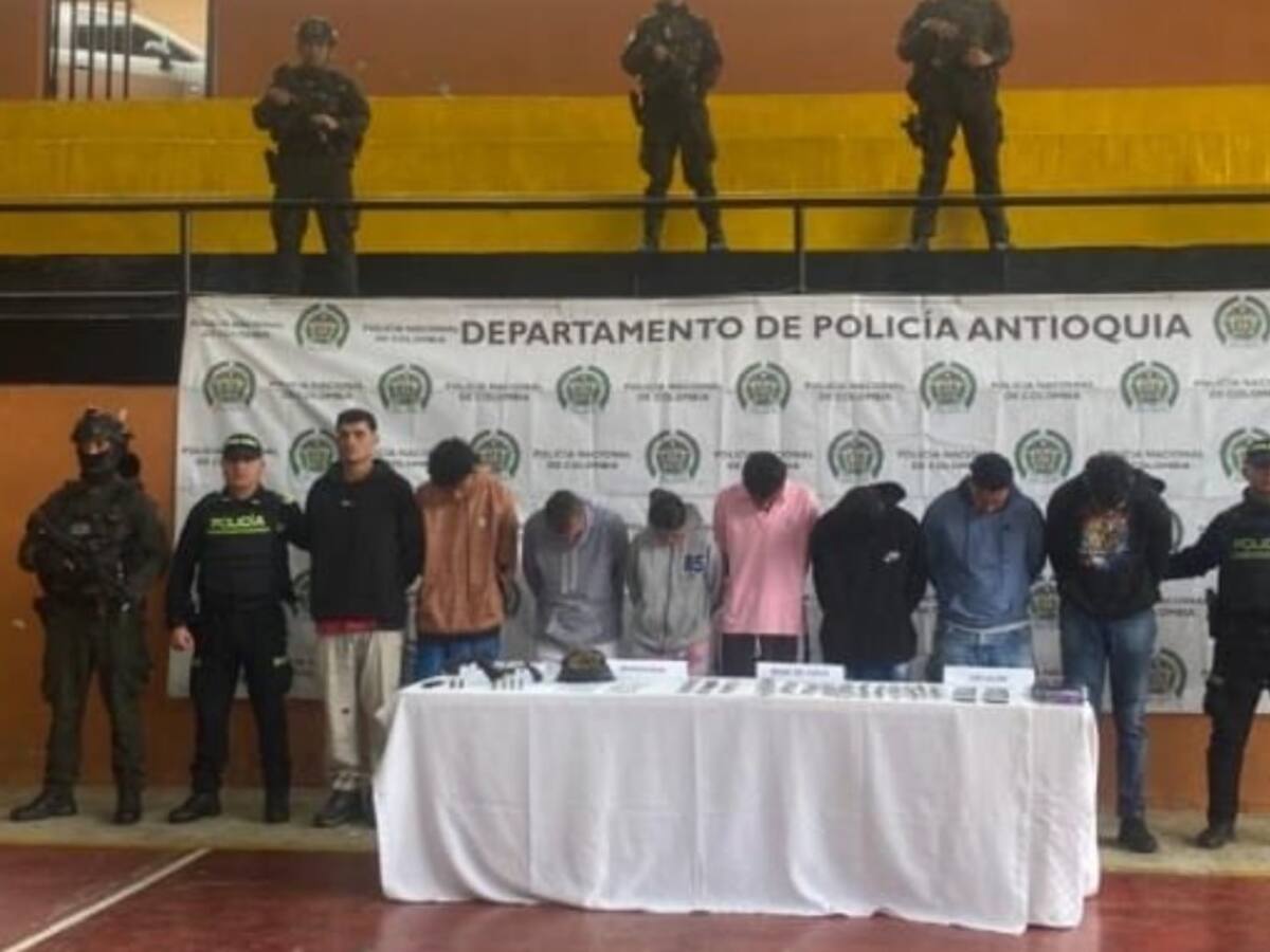 Capturados ocho presuntos integrantes de red de microtráfico en Titiribí, Suroeste de Antioquia