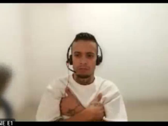 Yomar Eduardo Correa Medina, condenado a 46 años por homicidio agravado y porte ilegal de armas. Foto: audiencia de lectura de sentencia, https://sistemagrabaciones.ramajudicial.gov.co/